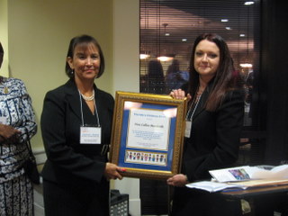 Christina Spudeas and 2009 honoree Nora Collins-Mandeville.